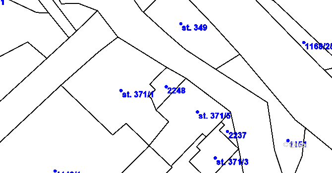 Parcela st. 2248 v KÚ Solanec pod Soláněm, Katastrální mapa