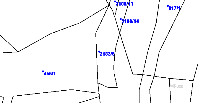Parcela st. 2183/6 v KÚ Solanec pod Soláněm, Katastrální mapa
