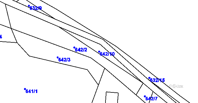 Parcela st. 642/10 v KÚ Solanec pod Soláněm, Katastrální mapa