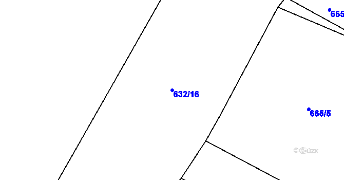 Parcela st. 632/16 v KÚ Solanec pod Soláněm, Katastrální mapa