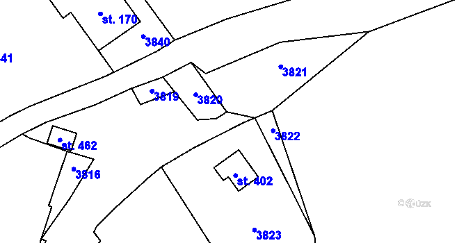 Parcela st. 640/11 v KÚ Nové Hvězdlice, Katastrální mapa