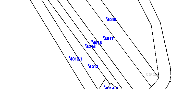 Parcela st. 4015 v KÚ Nové Hvězdlice, Katastrální mapa