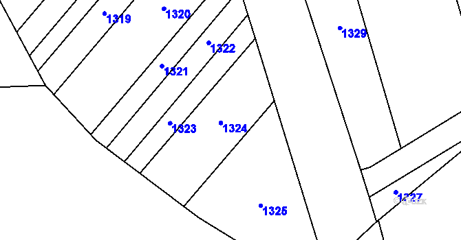 Parcela st. 121/22 v KÚ Staré Hvězdlice, Katastrální mapa