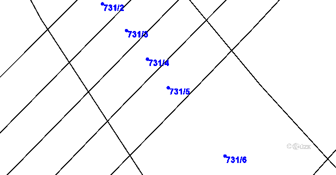 Parcela st. 731/5 v KÚ Hvězdoňovice, Katastrální mapa