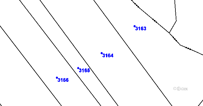 Parcela st. 3164 v KÚ Dražeň, Katastrální mapa