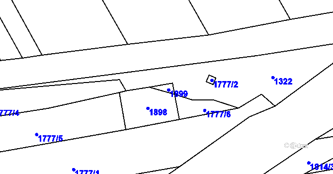 Parcela st. 39/2 v KÚ Hodoviz, Katastrální mapa
