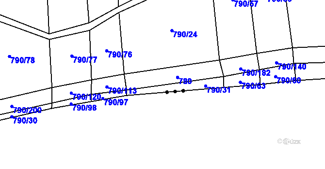 Parcela st. 780 v KÚ Hvozd u Manětína, Katastrální mapa