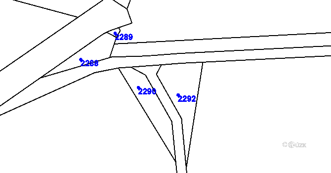 Parcela st. 1305/4 v KÚ Hvozdná, Katastrální mapa
