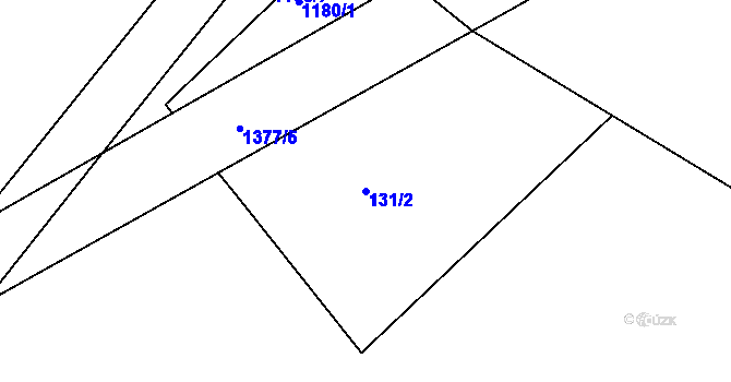 Parcela st. 131/2 v KÚ Hybrálec, Katastrální mapa