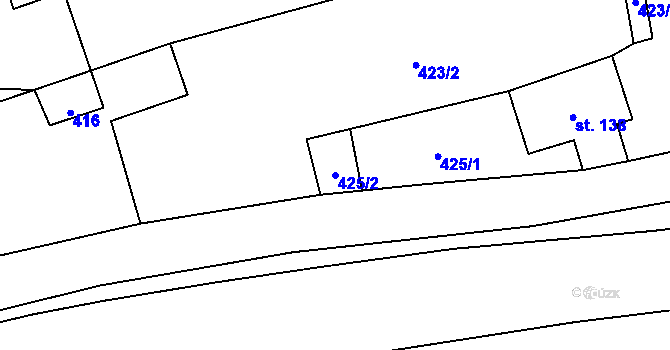 Parcela st. 425/2 v KÚ Hynčice u Krnova, Katastrální mapa