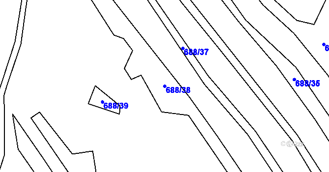 Parcela st. 688/38 v KÚ Valštejn, Katastrální mapa