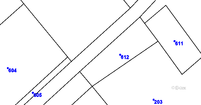 Parcela st. 212/15 v KÚ Hyršov, Katastrální mapa