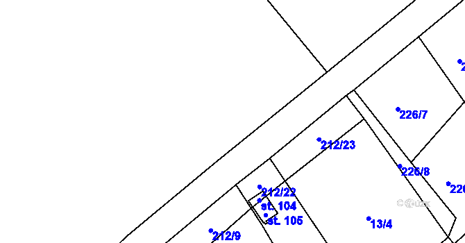 Parcela st. 306/11 v KÚ Hyršov, Katastrální mapa
