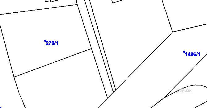 Parcela st. 140/2 v KÚ Chabeřice, Katastrální mapa
