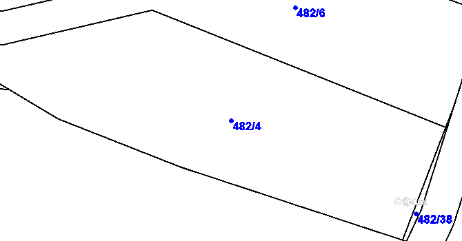 Parcela st. 482/4 v KÚ Chabeřice, Katastrální mapa