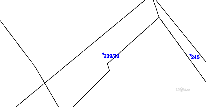 Parcela st. 239/20 v KÚ Chabrovice, Katastrální mapa
