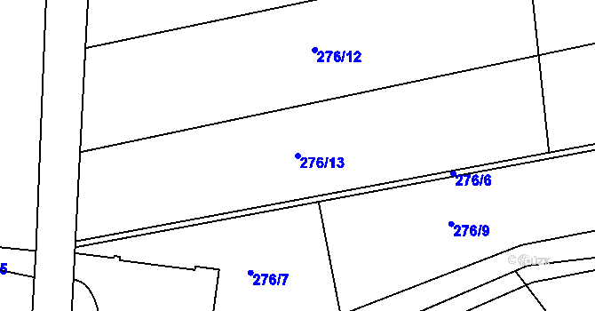 Parcela st. 276/13 v KÚ Chaloupky, Katastrální mapa