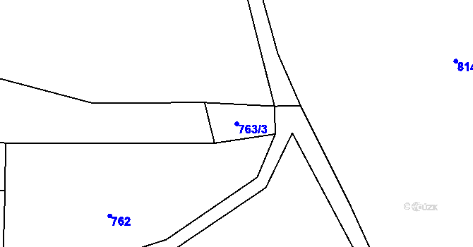 Parcela st. 763/3 v KÚ Dobrotice u Chanovic, Katastrální mapa