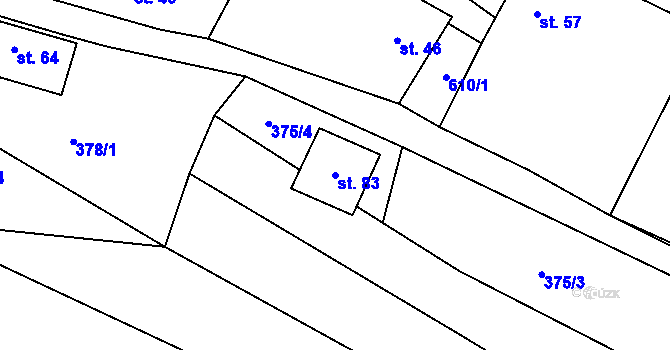 Parcela st. 83 v KÚ Holkovice, Katastrální mapa