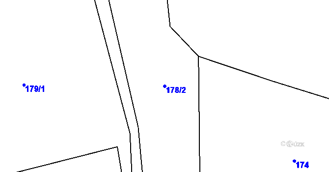 Parcela st. 178/2 v KÚ Holkovice, Katastrální mapa