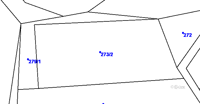Parcela st. 273/2 v KÚ Holkovice, Katastrální mapa