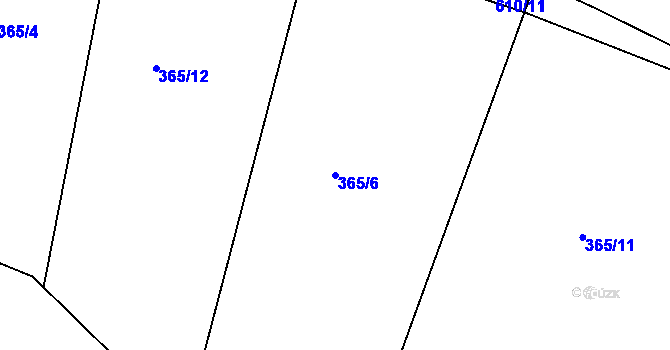 Parcela st. 365/6 v KÚ Holkovice, Katastrální mapa