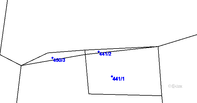 Parcela st. 441/2 v KÚ Holkovice, Katastrální mapa