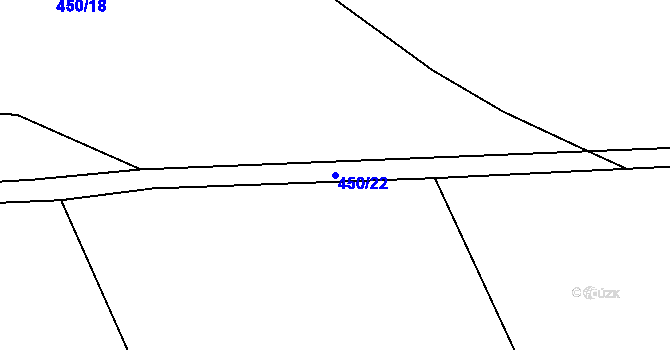 Parcela st. 450/22 v KÚ Holkovice, Katastrální mapa