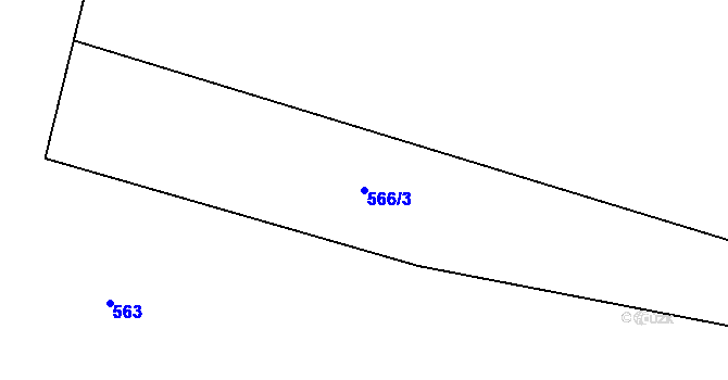 Parcela st. 566/3 v KÚ Holkovice, Katastrální mapa