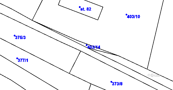 Parcela st. 403/14 v KÚ Holkovice, Katastrální mapa
