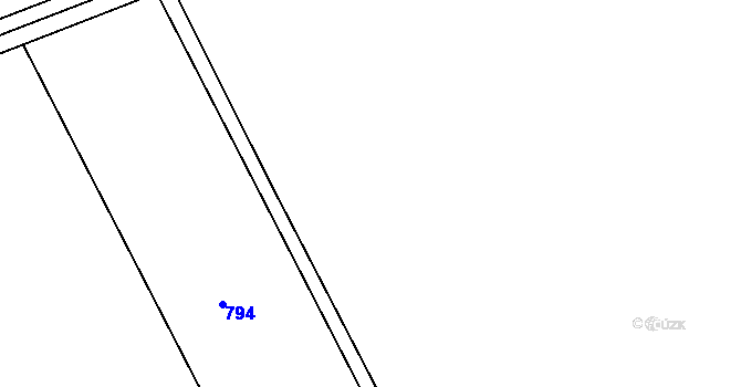 Parcela st. 142/75 v KÚ Charvatce u Jabkenic, Katastrální mapa