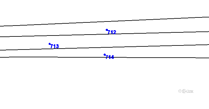 Parcela st. 714 v KÚ Charvatce u Jabkenic, Katastrální mapa