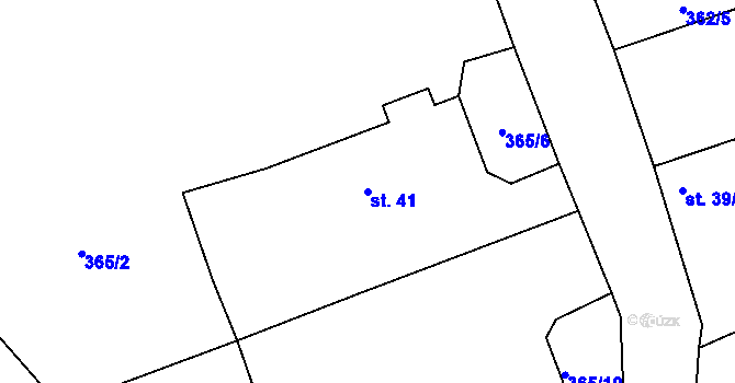 Parcela st. 41 v KÚ Charvatce u Loun, Katastrální mapa