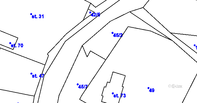Parcela st. 46 v KÚ Charvatce u Loun, Katastrální mapa