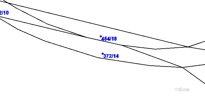 Parcela st. 372/14 v KÚ Charvatce u Loun, Katastrální mapa