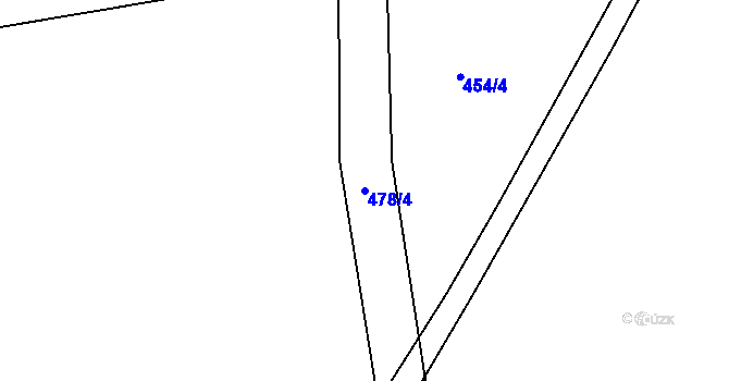Parcela st. 478/4 v KÚ Charvatce u Loun, Katastrální mapa