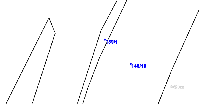 Parcela st. 139/1 v KÚ Charvatce u Loun, Katastrální mapa