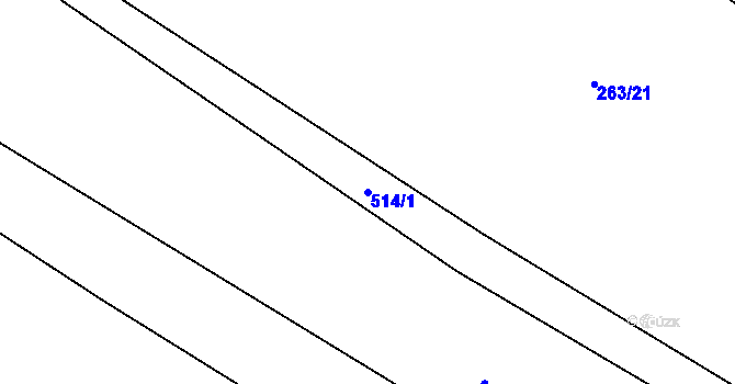 Parcela st. 514/1 v KÚ Charvatce u Loun, Katastrální mapa