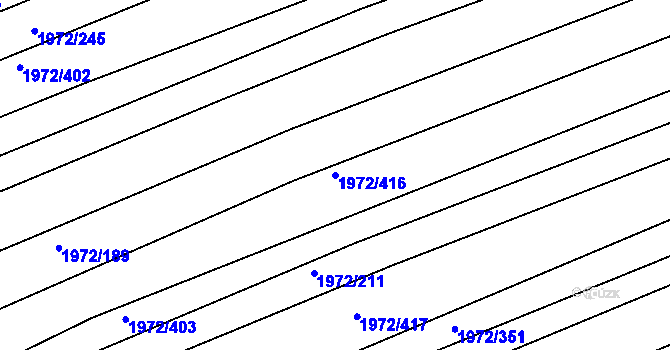 Parcela st. 1972/416 v KÚ Charvátská Nová Ves, Katastrální mapa