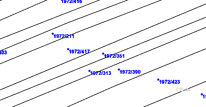 Parcela st. 1972/351 v KÚ Charvátská Nová Ves, Katastrální mapa