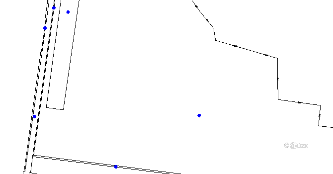 Parcela st. 200/1 v KÚ Chbany, Katastrální mapa