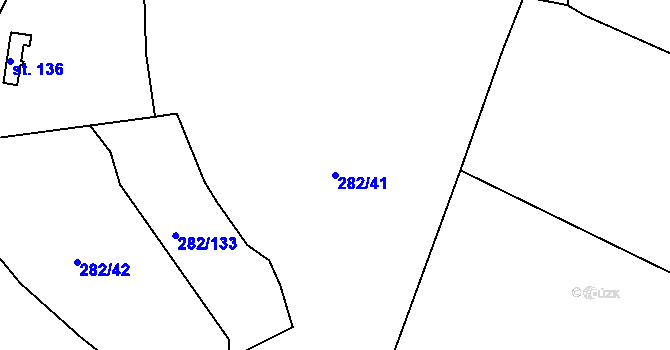Parcela st. 282/41 v KÚ Vikletice, Katastrální mapa