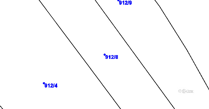 Parcela st. 912/8 v KÚ Chcebuz, Katastrální mapa