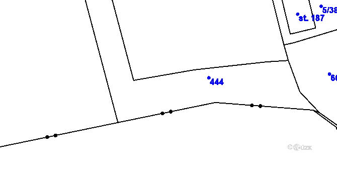 Parcela st. 66/3 v KÚ Cetnov, Katastrální mapa