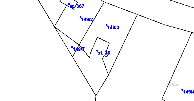 Parcela st. 35 v KÚ Skalka u Chebu, Katastrální mapa