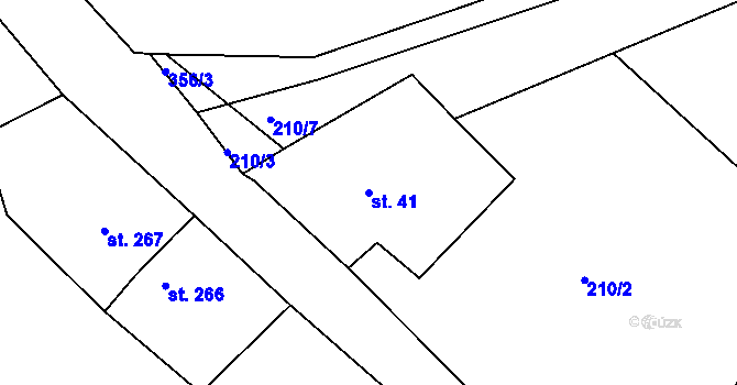 Parcela st. 41 v KÚ Skalka u Chebu, Katastrální mapa