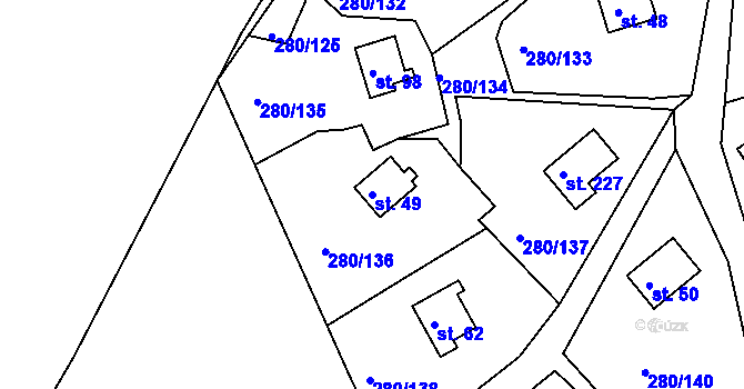 Parcela st. 49 v KÚ Skalka u Chebu, Katastrální mapa