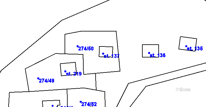 Parcela st. 137 v KÚ Skalka u Chebu, Katastrální mapa
