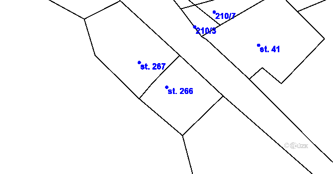Parcela st. 266 v KÚ Skalka u Chebu, Katastrální mapa