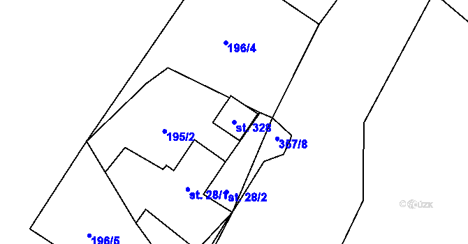 Parcela st. 328 v KÚ Skalka u Chebu, Katastrální mapa